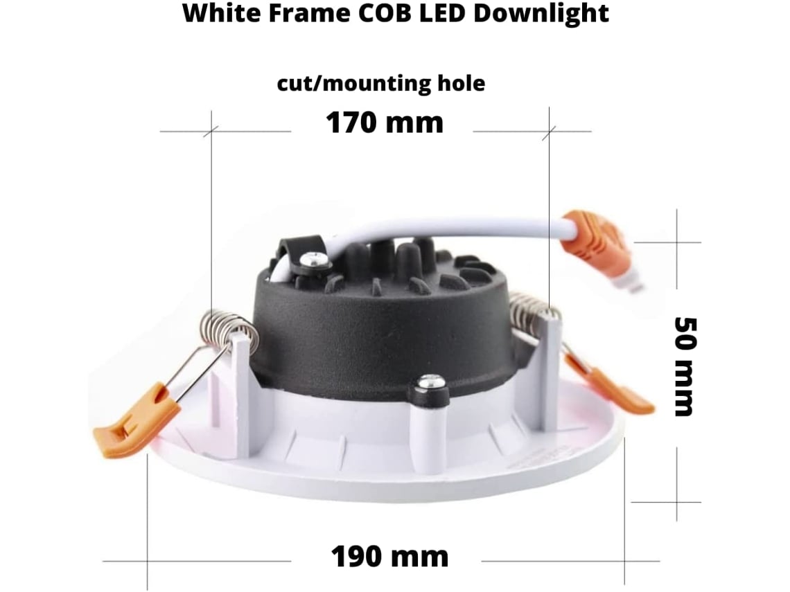 L Mpara De Techo Jandei Led Downlight Redondo Empotrado W Luz