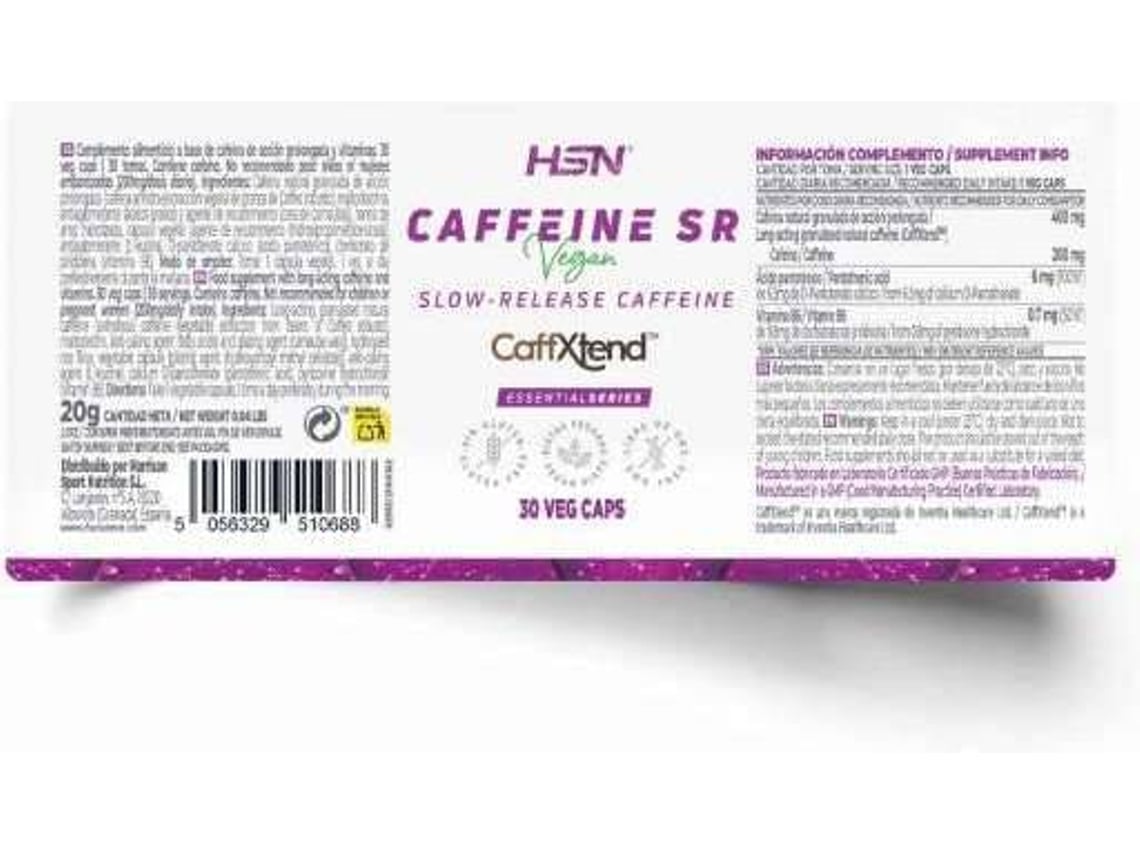 Complemento Alimentar Hsn Cafe Na De Liberta O Prolongada Veg Caps