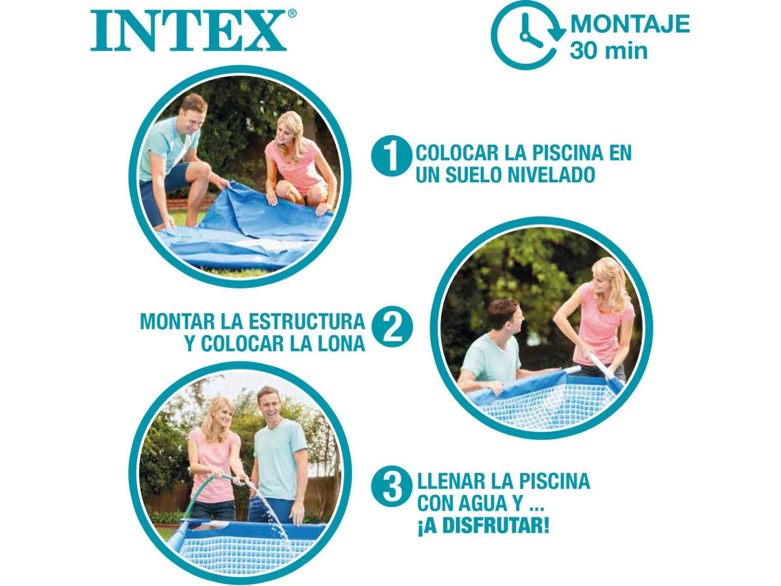 Piscina Tubular Desmontable INTEX Redonda Metal Frame 1 828 L PVC