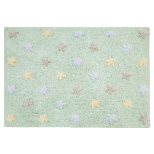 Alfombra LORENA CANALS Tricolor Stars Soft Mint