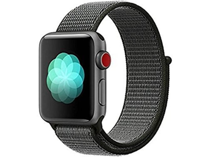 Correa Apple Watch 42, 44 mm WJS Nylon Negro