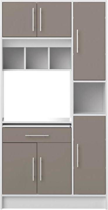 Aparador Cocina VENTE-UNIQUE Mady (Gris - 91x40x180 cm)