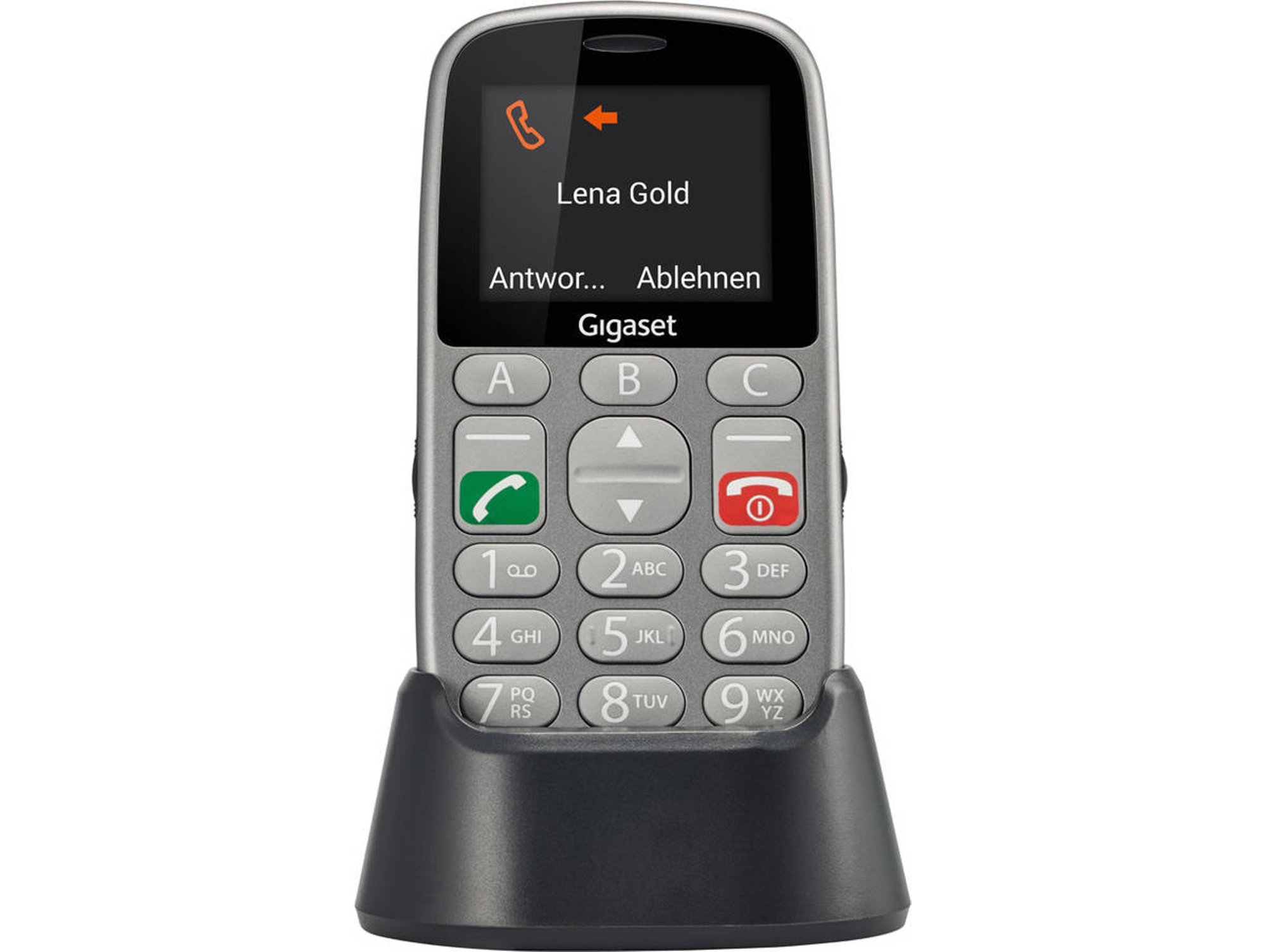 Gl390 Dual Sim gy gigaset para mayores con teclas grandes sos 3 llamadas directas sencillez y visibilidad. 2.2 2g gris marcaciones bluetooth negro libre movil telefono 2.8