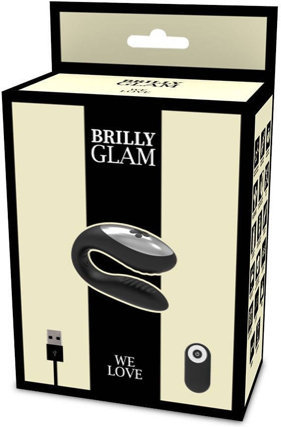 Vibrador BRILLY GLAM We Love Para Parejas Control Remoto (Negro)