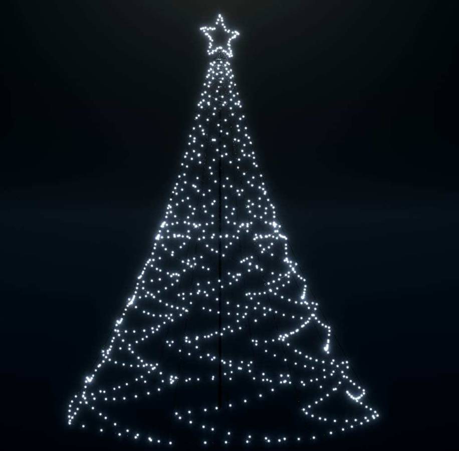 Árbol de Navidad VIDAXL 500 LEDs (Blanco - 300 cm)