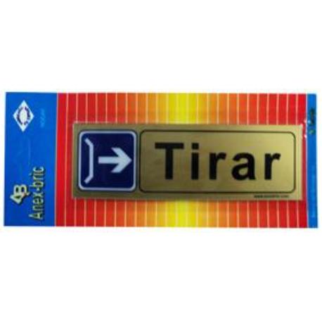 Placa adhesiva horizontal tirar