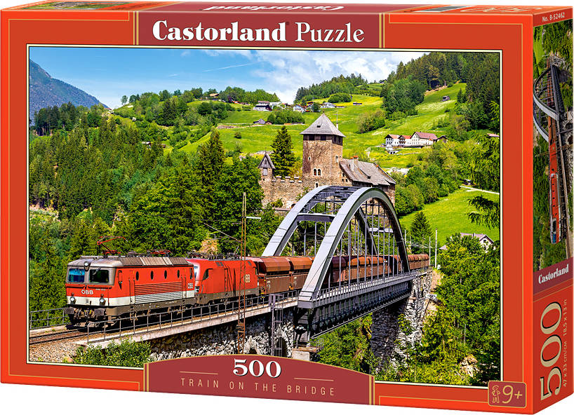 Puzzle CASTORLAND Train on the bridge (500 Piezas)