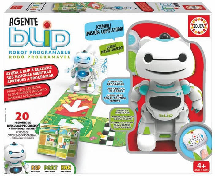 Juego Educativo EDUCA Agente Blip Robot Programable Educa (Edad Mínima: 4 Años - 38 x 29,5 x 9,5 cm)