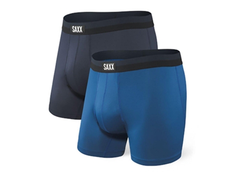 Ropa interior para Hombre SAXX UNDERWEAR Sport Mesh Fly 2 Unidades Azul para Fitness (M)