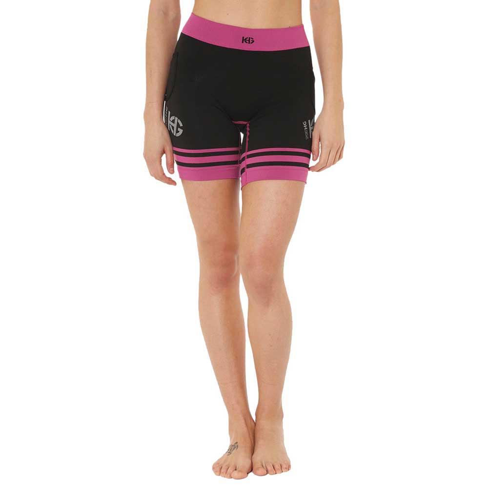 Sport Malla Corta mujer con bolsillos negrofucsia hg1588nf pantalones ajustados para dales montaña