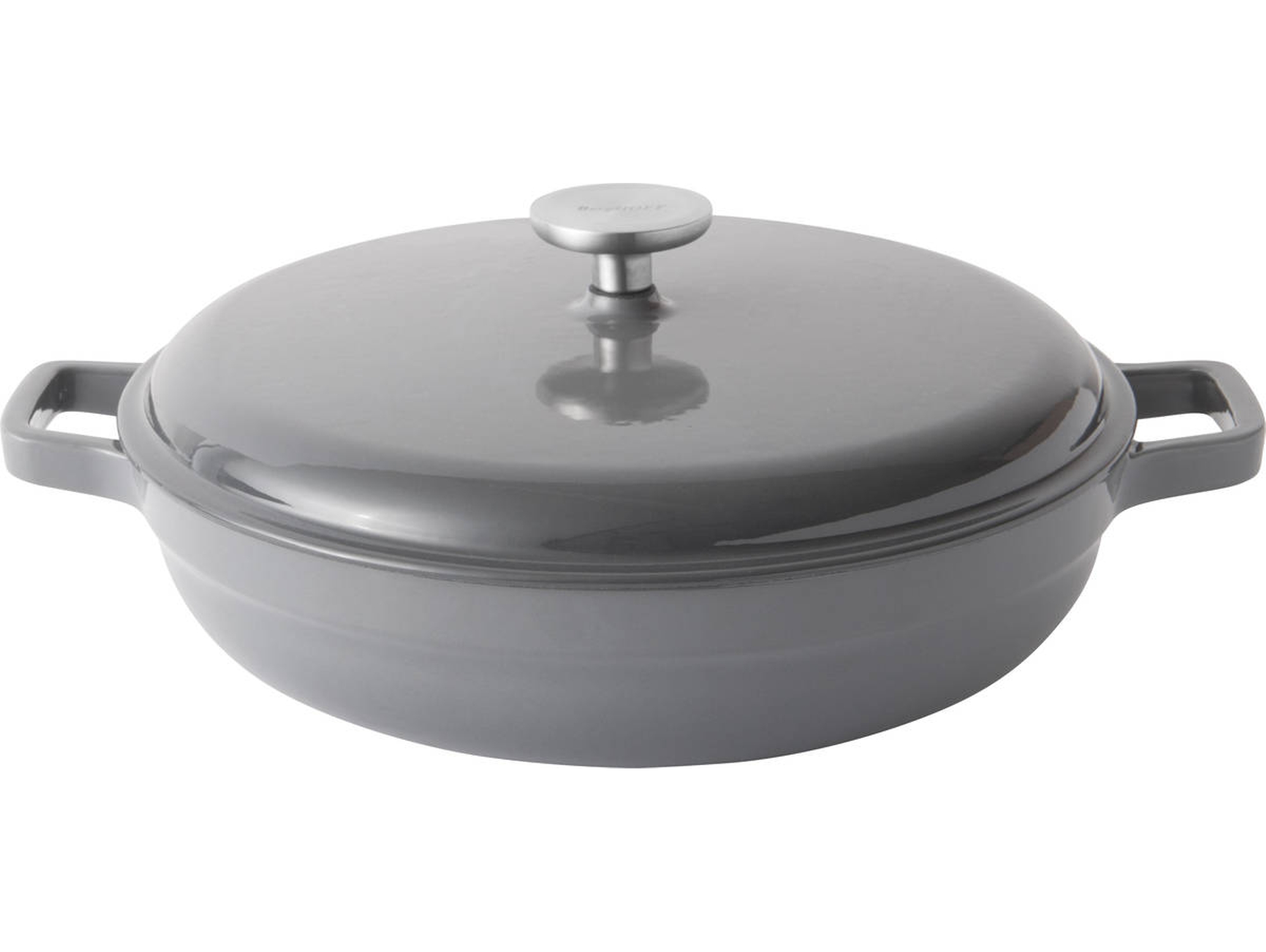 Berghoff 2307354 Cocotte baja de hierro fundido esmaltado 28 cm3.7 l gris apto para y gas 37 3