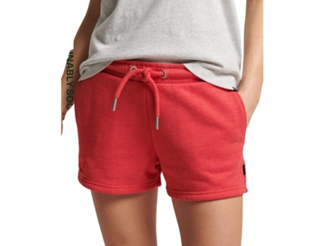 Pantalones Cortos para Mujer SUPERDRY (L - Algodón - Rojo)