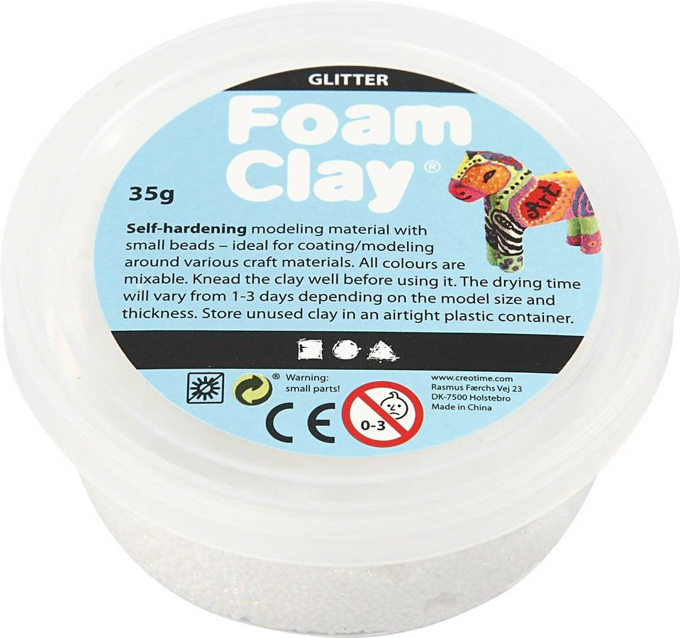 Creativ Company Foam clay arcilla de blanco 35 g 1 piezas compuestos para y modelaje niños bote