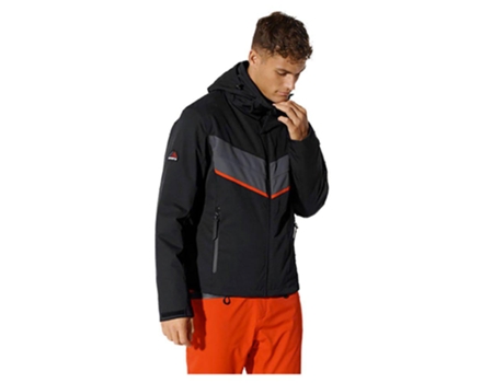 Abrigo para Hombre SUPERDRY Racer Motion Negro para Esquí (M)