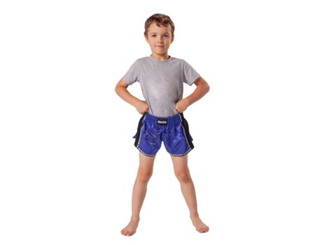 Pantalones Cortos para Boxe Thaï KWON (Niño Unisex - Azul - 128 cm)