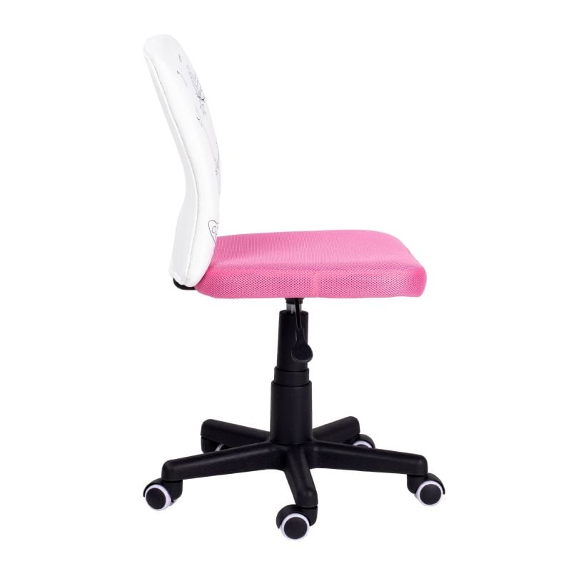 Silla de Escritorio Operativa JSHOME para Pintar (Rosa - PVC - 50 x 77cm a 85 x 38cm)