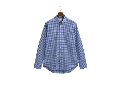 Camisa GANT Poplin Gingham Azul (L)