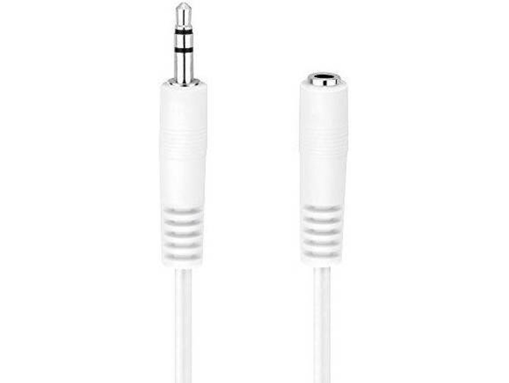 Hdsupply Ac016020 Cable de audio 35 mm macho hembra diseño ultrafino 200 blanco 3.5mm 2m