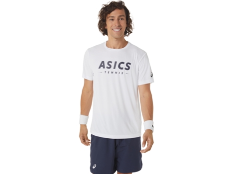 Camiseta para Hombre ASICS (S - Blanco)