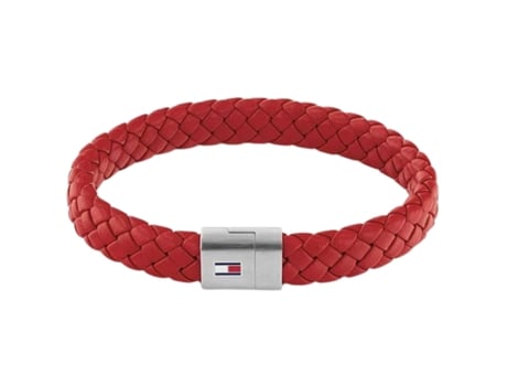 Pulsera de cuero auténtico TOMMY HILFIGER rojo 2790329