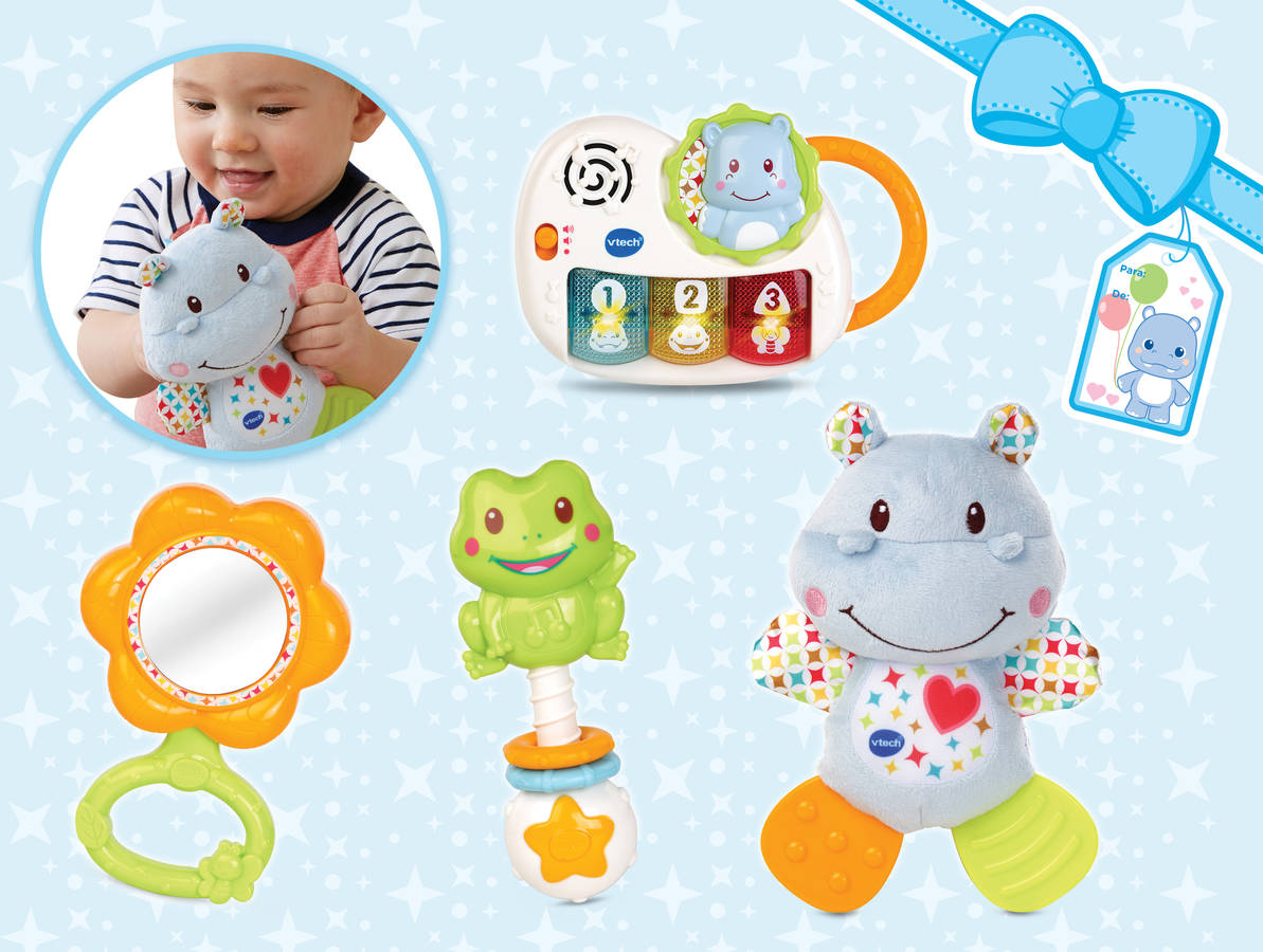 Canastilla De Juguetes vtech baby azul regalo recien nacido