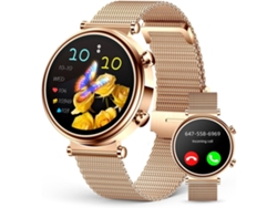 VEANXIN Relojes Inteligentes para Mujer Responder/Hacer Llamadas 1 27 Pantalla AMOLED Rastreador de Ejercicios Monitor de Ritmo cardíaco/Sueño Impermeable