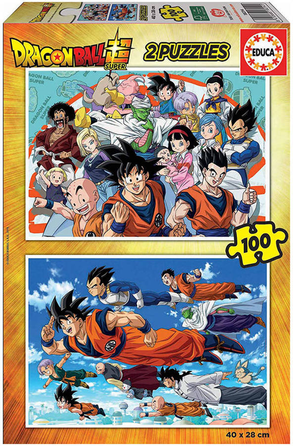 Puzzle EDUCA 2x Puzzle 100 Dragon Ball (Edad Mínima: 3 Años - 200 Piezas)