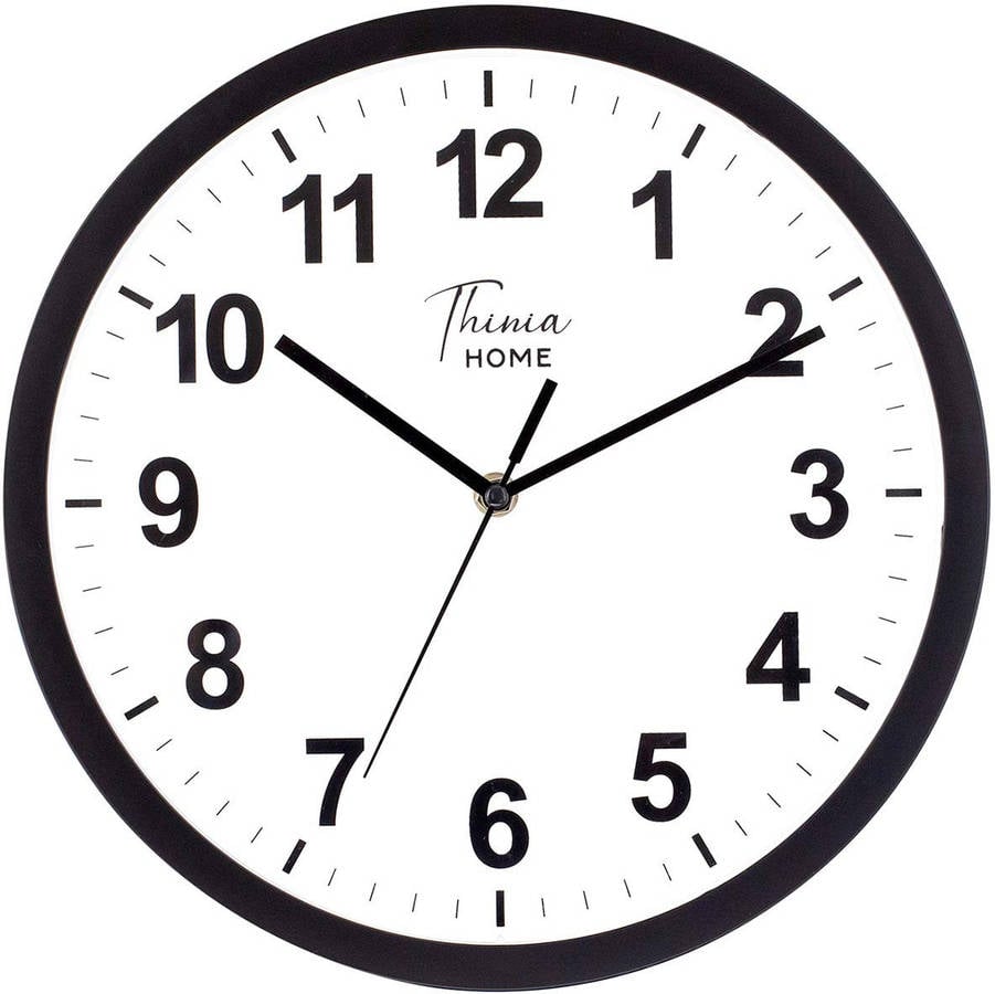 Reloj de Pared THINIA HOME Clásico (Negro y Blanco - 30,5 cm)