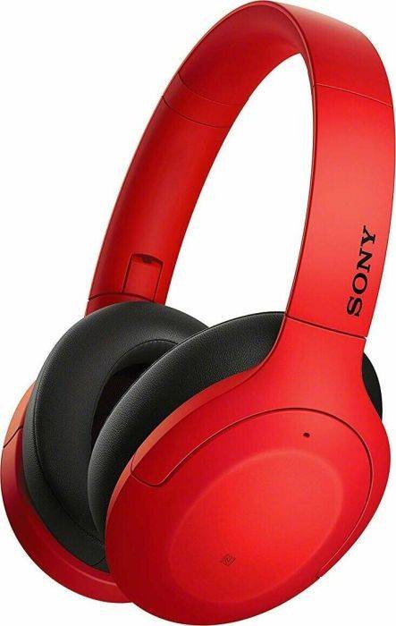 Auriculares Bluetooth SONY Wh-H910Nr (Over Ear - Micrófono - Noise Cancelling - Rojo)