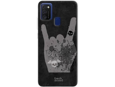 Carcasa Samsung Galaxy M21 Techcool Let S Rock And Roll Bandas Fondo Negro Worten Es