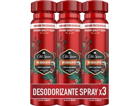 Desodorante Spray OLD SPICE Bearglove (3 X 150 ml)