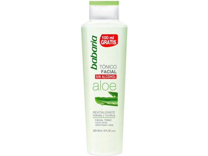 Tónico Facial BABARIA Aloe Vera Revitalizante (200 + 100 ml)