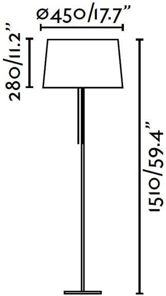 Faro Barcelona 20029 volta sobremesas y de pie 20w cuerpo metal pantalla tela color blanco bombilla no incluida e27 20