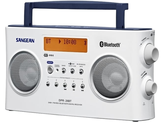 Radio Portátil SANGEAN DPR-26 BT Blanca