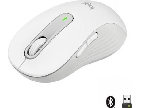 Ratón LOGITECH Signature M650 (Bluetooth - Blanco)