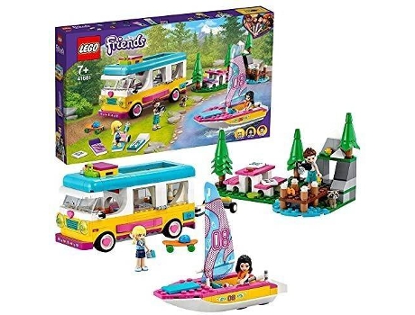 Lego 41681 Friends bosque caravana edad 3 años autocaravana y barco de vela juguete muñecas