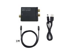 S/MARCA Adaptador Audio estéreo digital óptico SPDIF Toslink Señal coaxial a convertidor analógico DAC Jack 2 * Adaptador decodificador de amplificador RCA