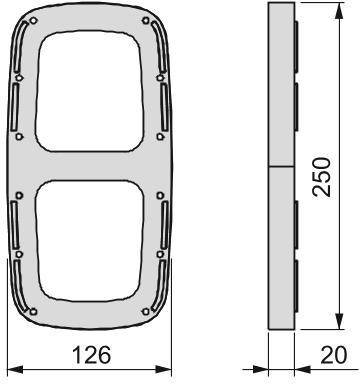 Accesorio p/Barra Armario Basculante EMUCA Sling (Plástico - 5x14x26 cm - Blanco)