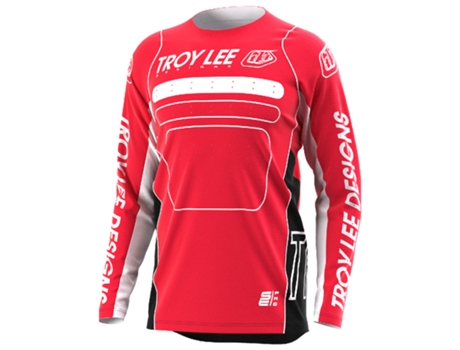 Camiseta de Hombre TROY LEE DESIGNS Drop In Seda Rojo (L)