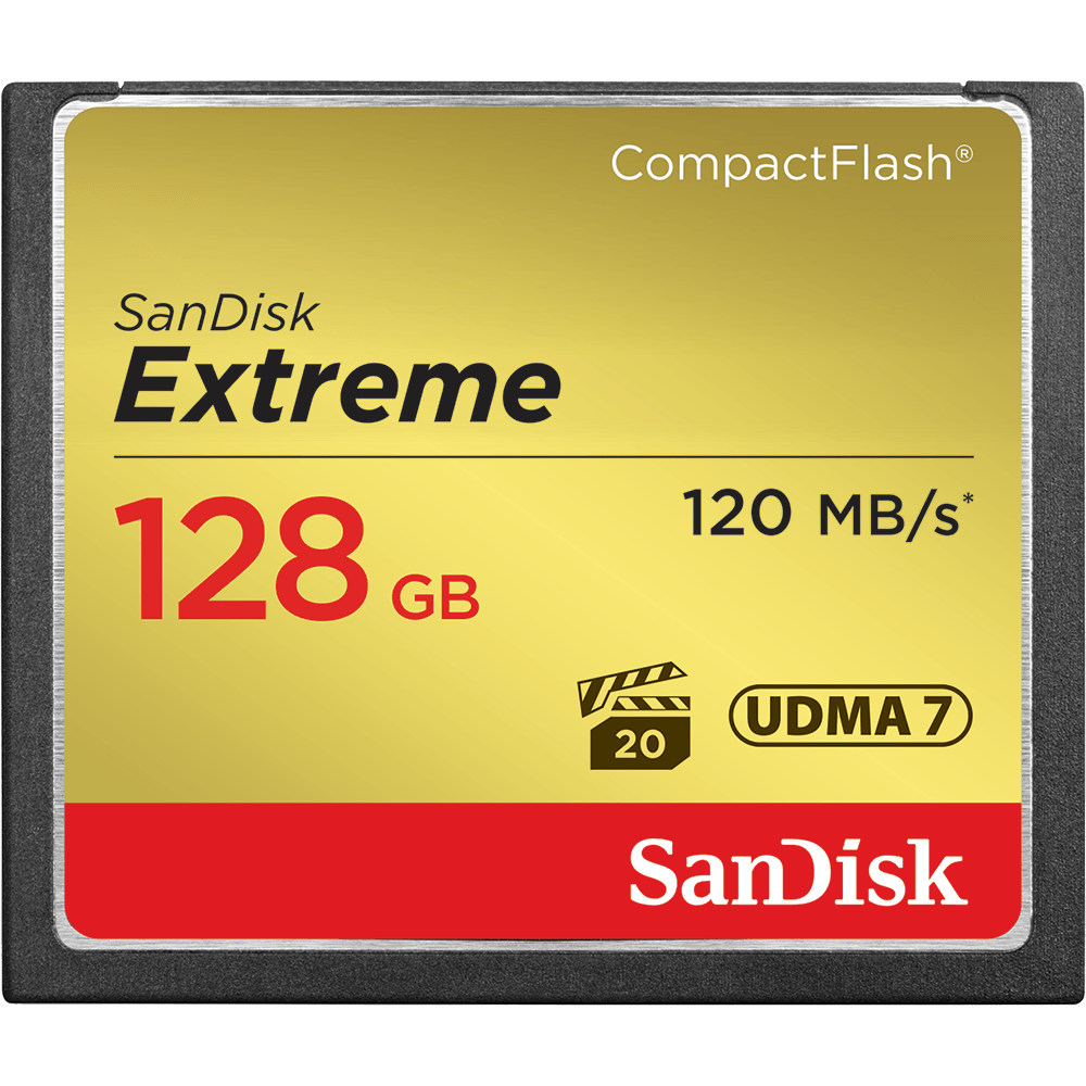 Tarjeta de memoria Compact Flash SANDISK Extreme 128GB 120MB/S