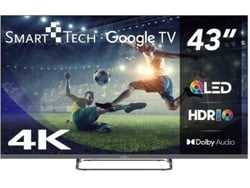 TV GOOGLE QHD SMART TECH 43QG02V (QLED - 43'' - 109 cm - 4K Ultra HD - Smart TV)