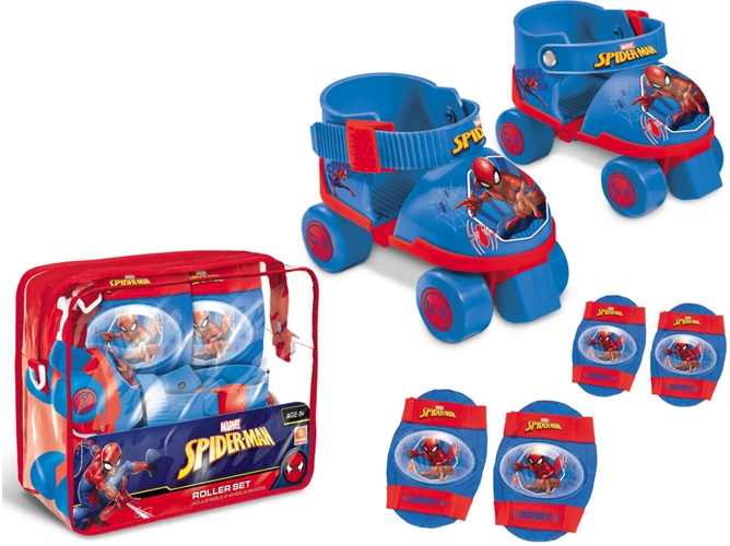 Spiderman Spiderman18390 Set patines infantiles con protecciones talla 22 a 29 multicolor 40 x 18390 2229