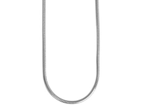 Cadena de Serpiente en Plata de Ley 925 Shadi Bañada en Rodio 42Cm