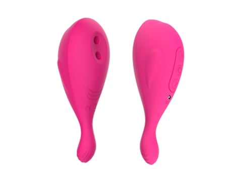 Vibrador de masaje de succión doble de 8 frecuencias de vibración de 5 frecuencias para mujeres (rosa roja) VEANXIN