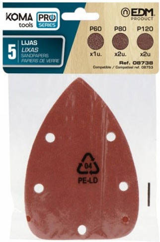 Set 5 Lijas para Lijadora NEOFERR EDM-08753