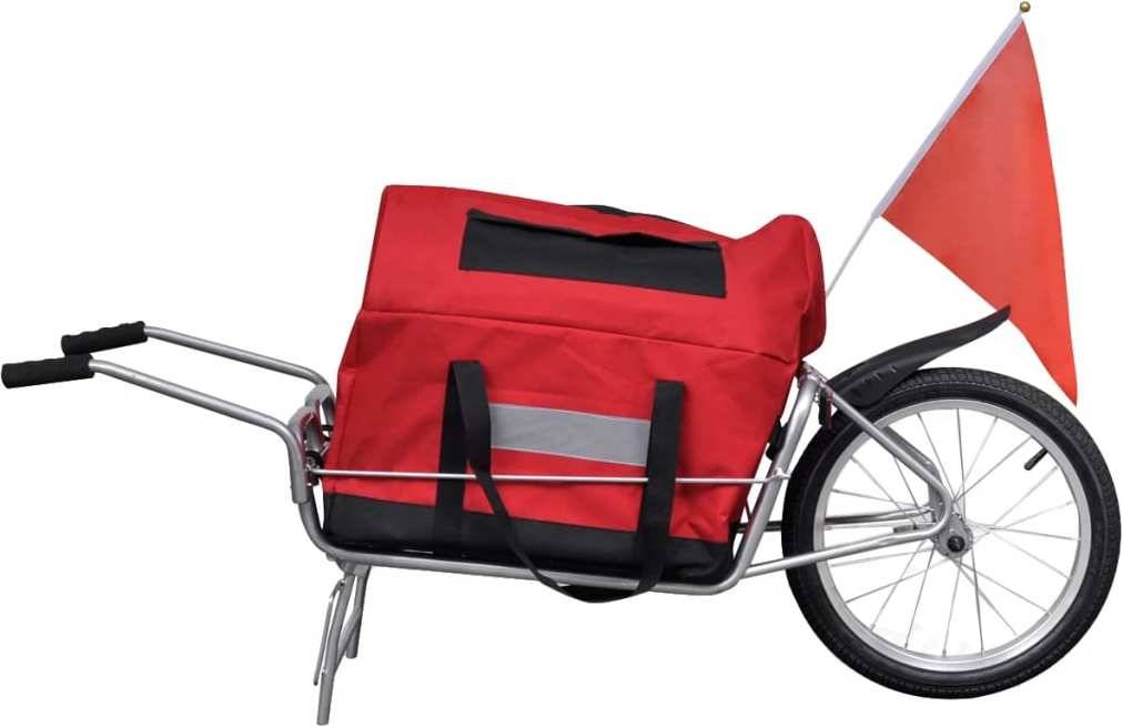 Remolque De Bicicleta con bolsa almacenamiento una rueda carga p vidaxl maletero 40kg