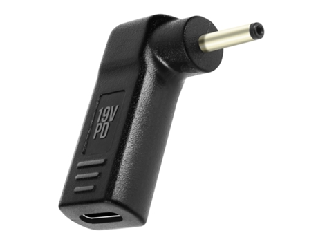 Adaptador Carga Usb-C Ángulo Cc AVIZAR Negro