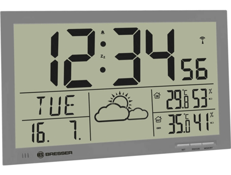 Reloj Meteorológico BRESSER 7001800QT5000 Gris