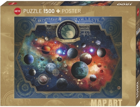 Puzzle 1500 Pcs Map Art Space World (9 años)