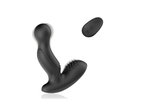 Masajeador Vibrador de Próstata con Control Remoto de 10 Velocidades Vibrador Anal Negro BISBISOUS